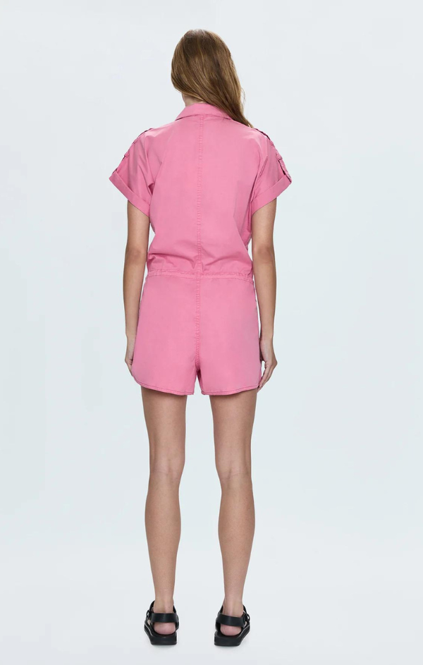 short sleeve pink rompers