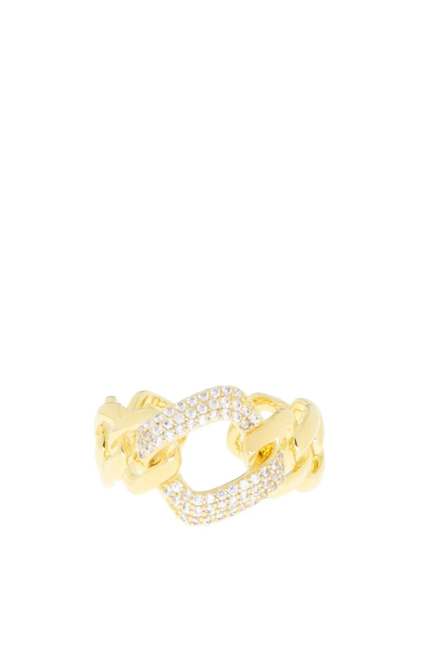 Adjustable Curb Chain Ring with Pave