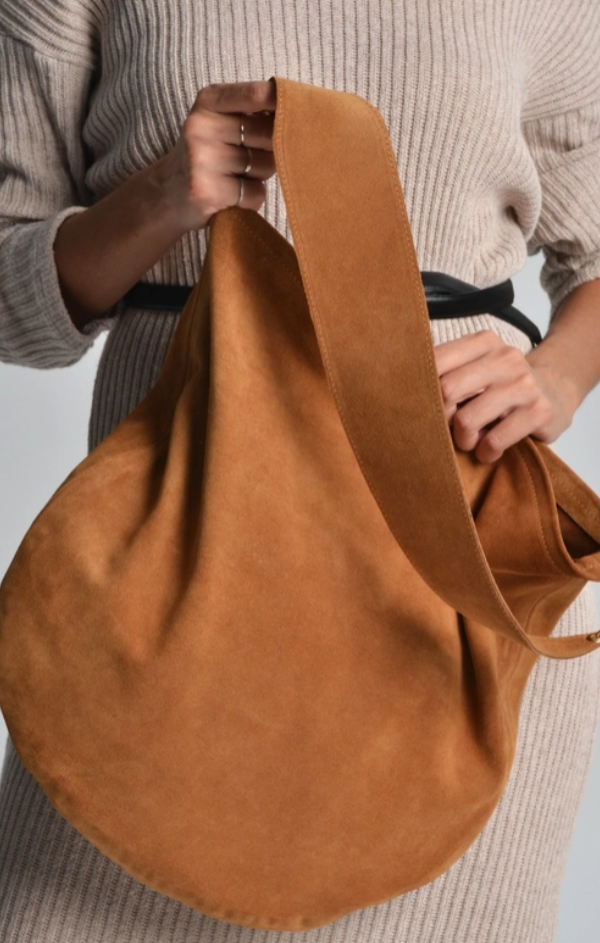 Leather Suede Shoulder Bag