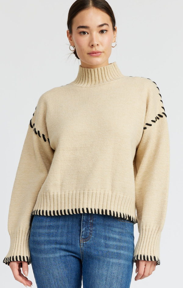 Whip Stitch Detail Sweater