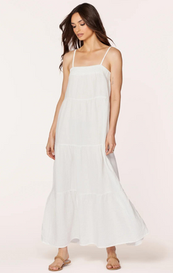 cotton tiered maxi dress