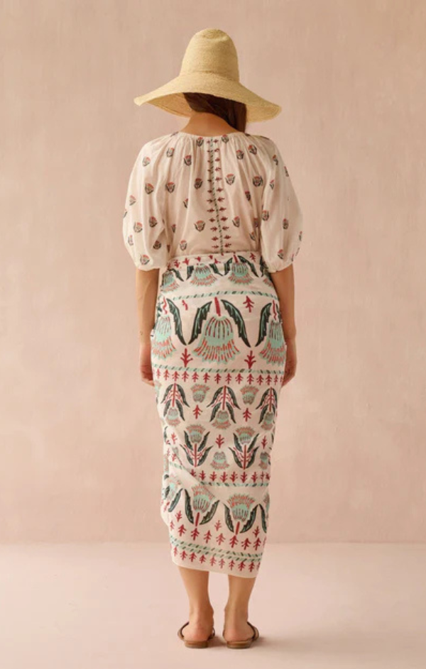 Isla Blouse in Reya Willow