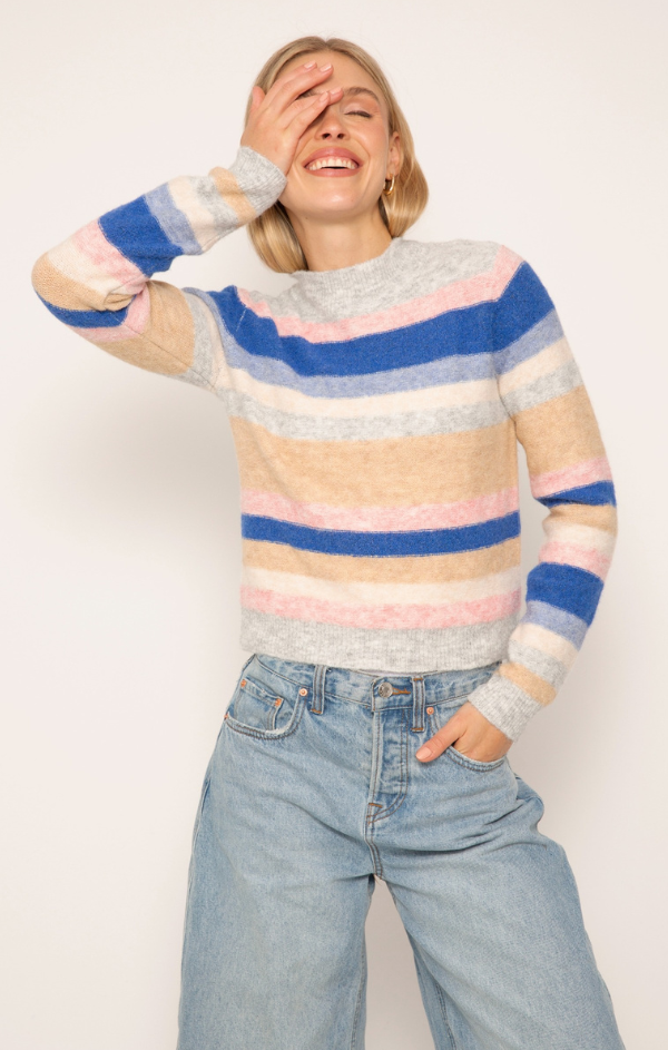 Indigo Mockneck Sweater