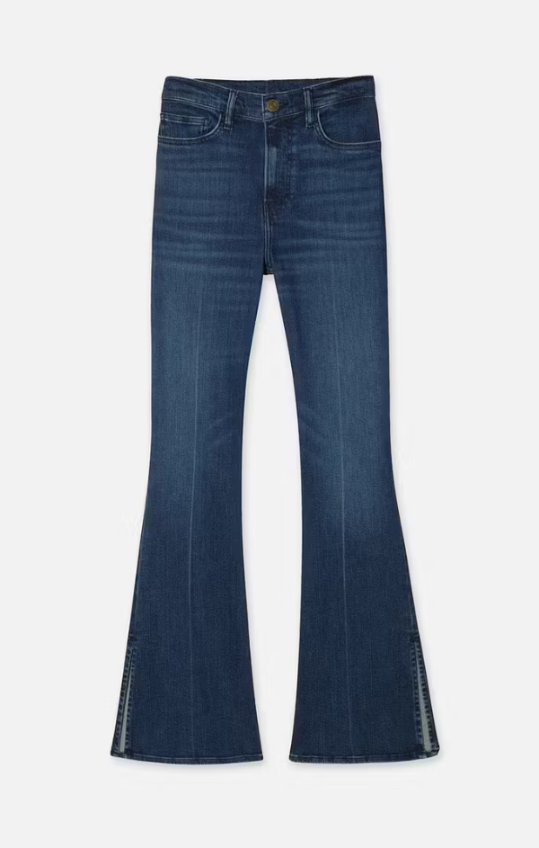 dark wash high waist denim jeans