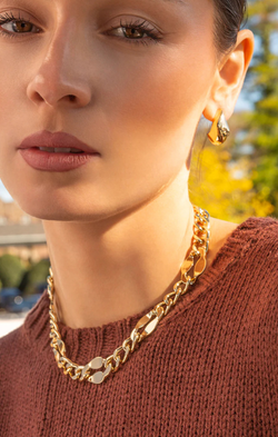 Elongated Dome Earring