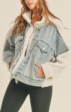 Fleece Denim Jacket