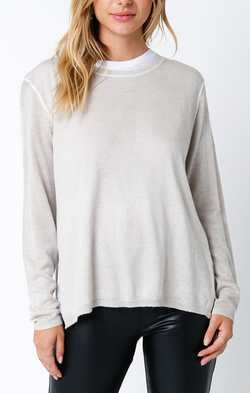 Double Layer Knit Crew