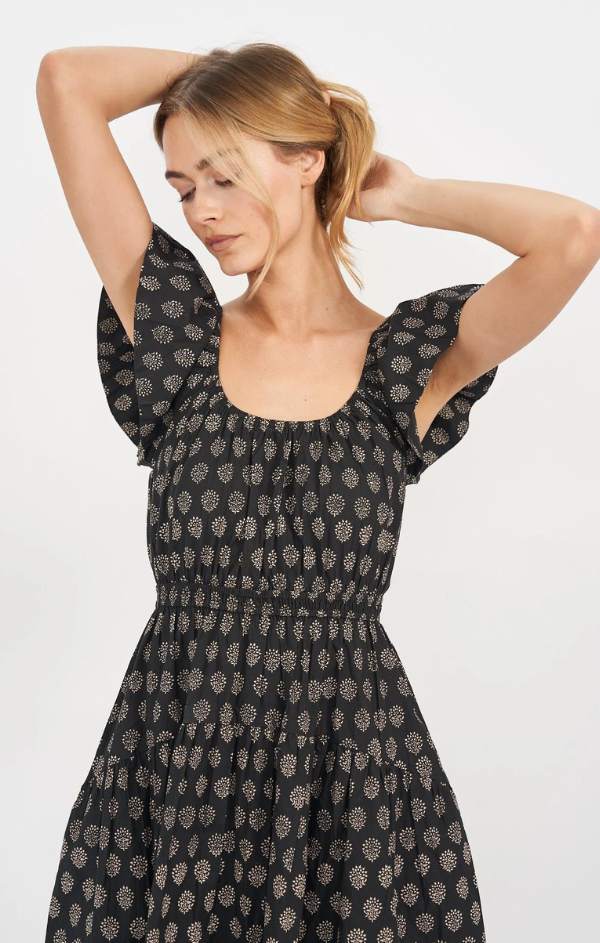 Jane Dress in Black Meadow