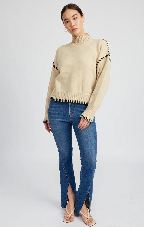 Whip Stitch Detail Sweater