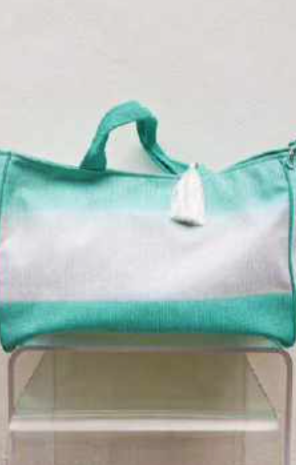 Cotton Canvas Dip Dye Beach Bag