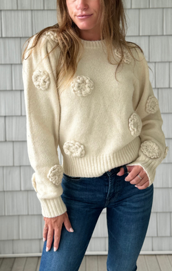 floral knit sweater for fall