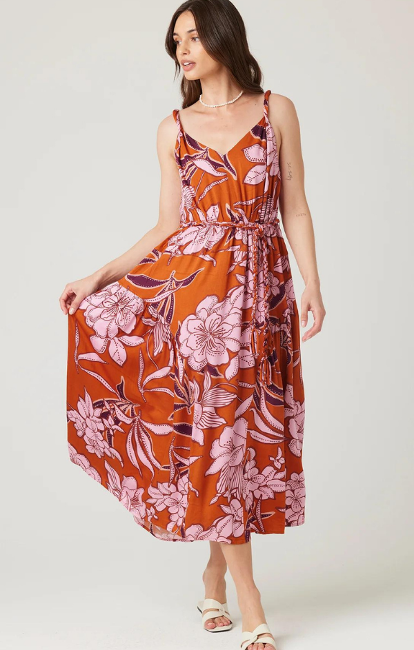 summer floral midi dress
