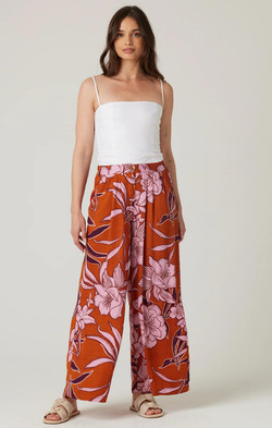 printed wide leg dress