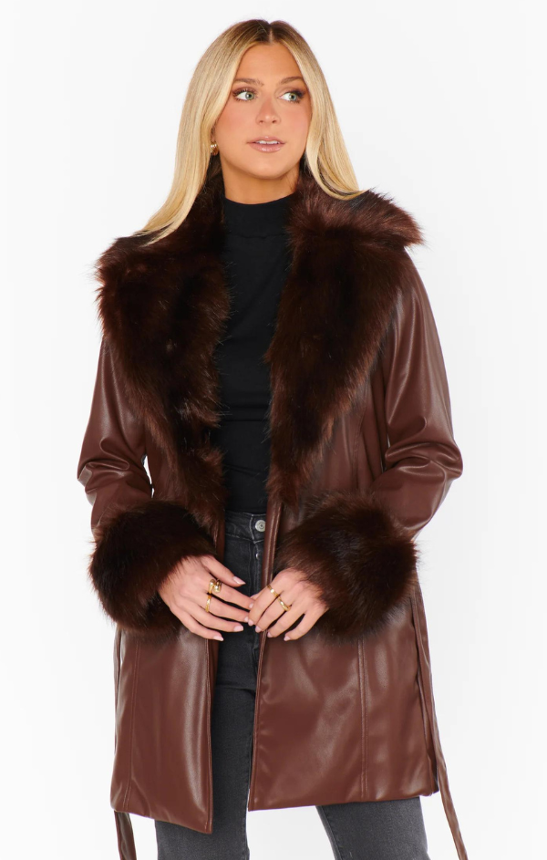 Worthington Penny Lane Double Breasted Shearling Coat- Size shops M