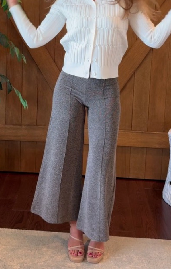 Tweed Wide Leg Pant