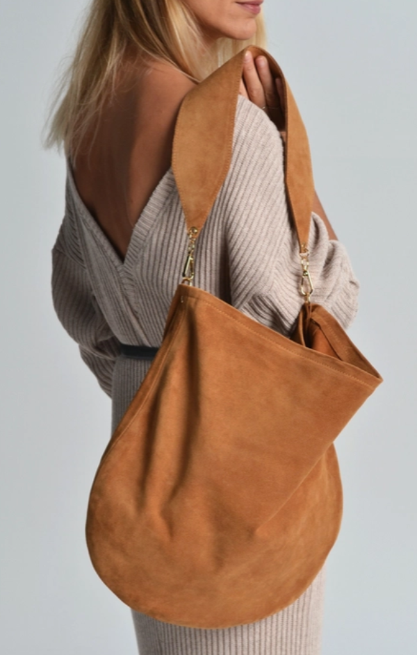 Leather Suede Shoulder Bag