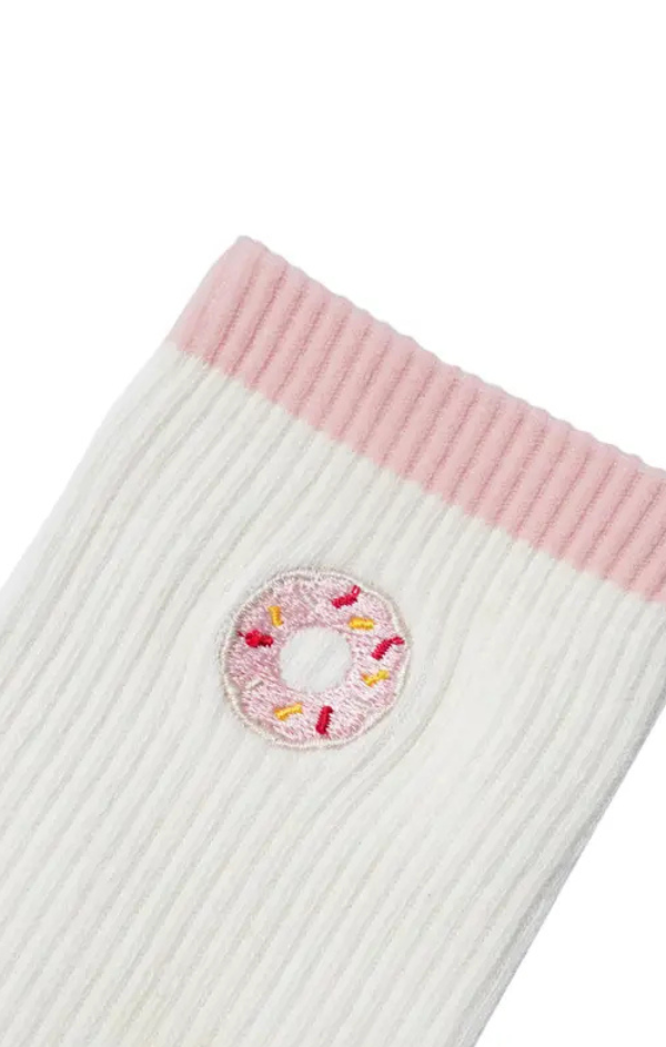 Embroidered Nonslip Grip Socks