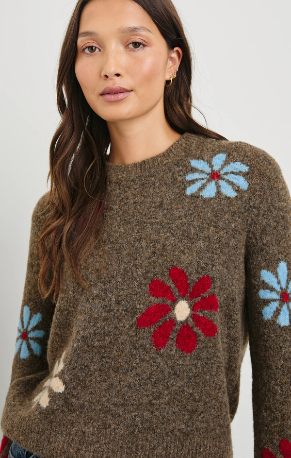 Anise Sweater in Winter Floral