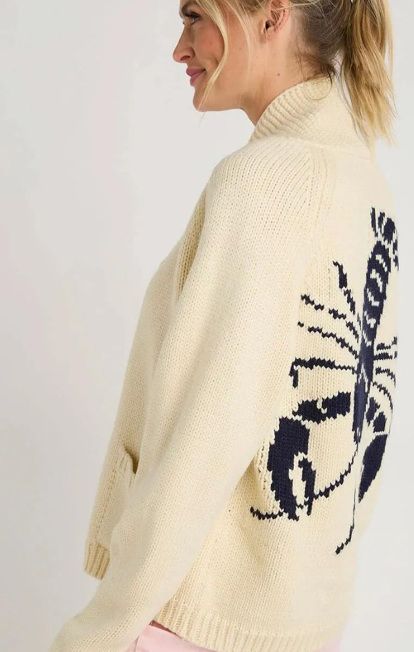 Varsity Lobster Cardigan