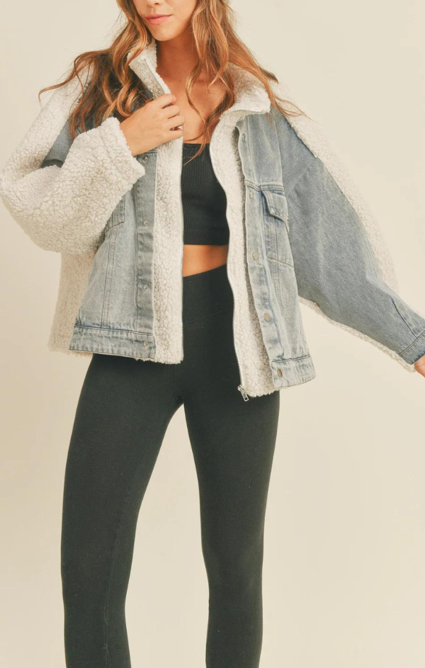 Fleece Denim Jacket