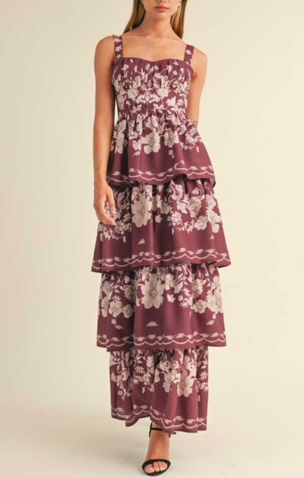 Floral Tiered Maxi Dress