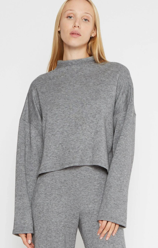 Sweater Knit Funnel Neck Top