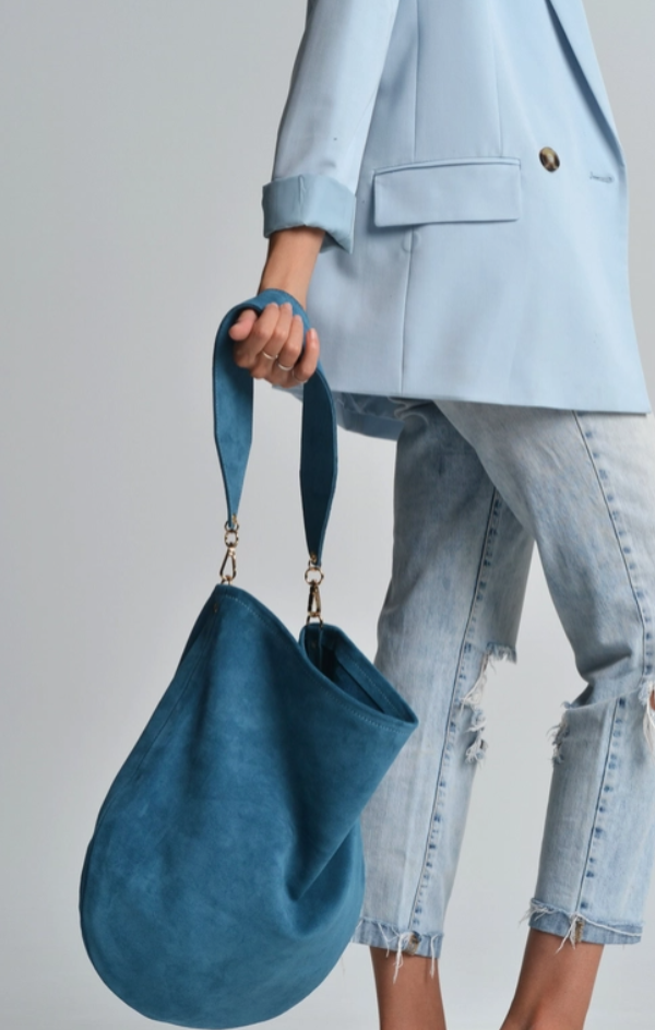 Leather Suede Shoulder Bag