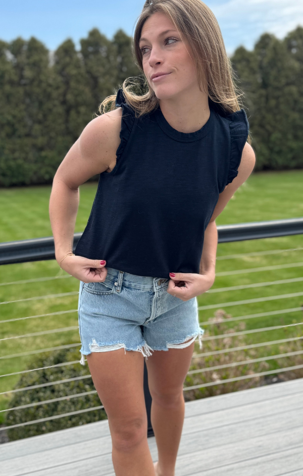 Solid Ruffle Cami