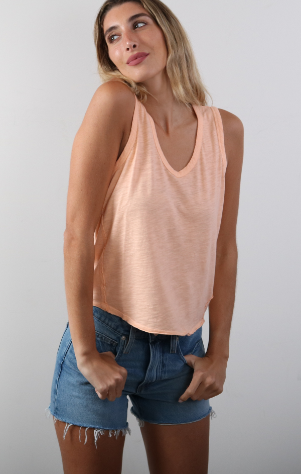 V Neck Seam Detail Tank