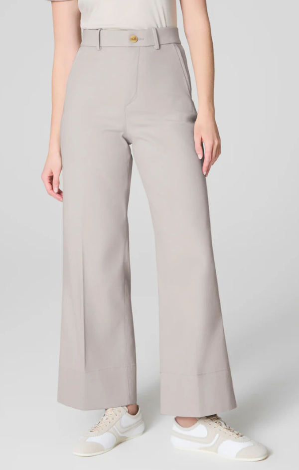 Stretch Twill Cropped Wide Leg Pant