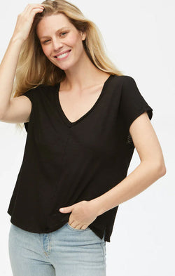 black short sleeve top