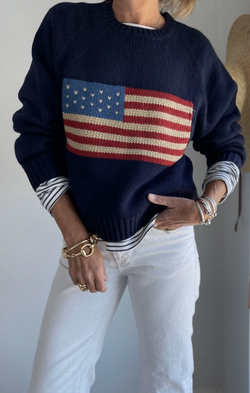 Crewneck Vintage Flag Sweater