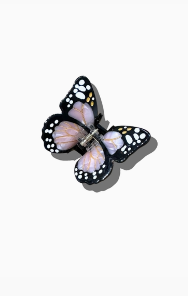 Hand Painted Monarch Hair Clip