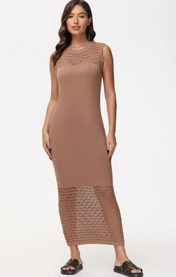 crochet maxi sweater dress