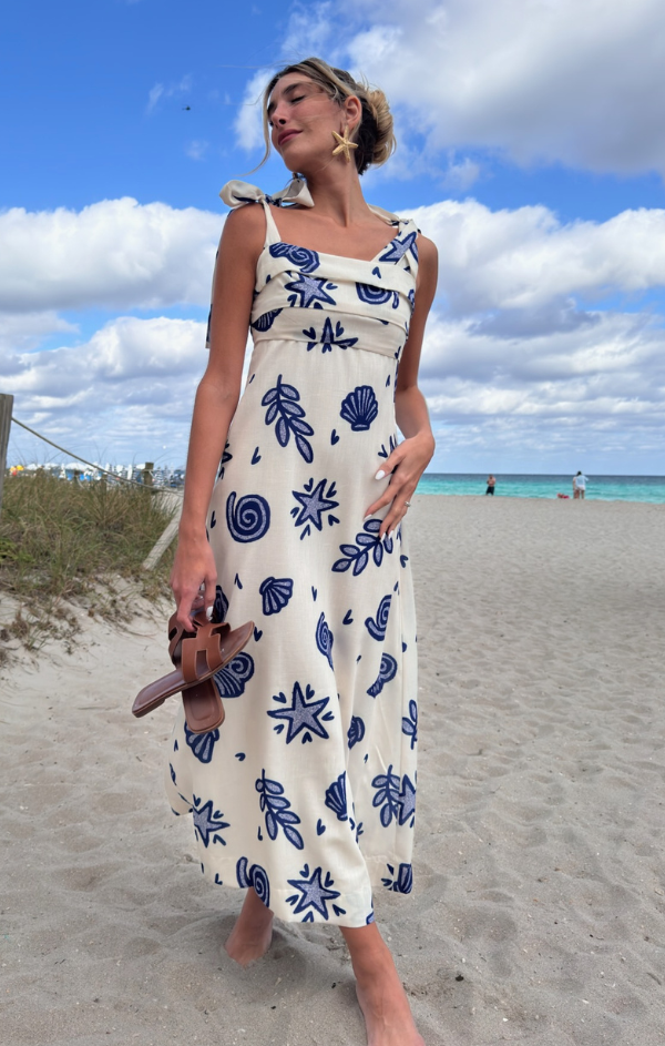 Conch Tie Strap Maxi