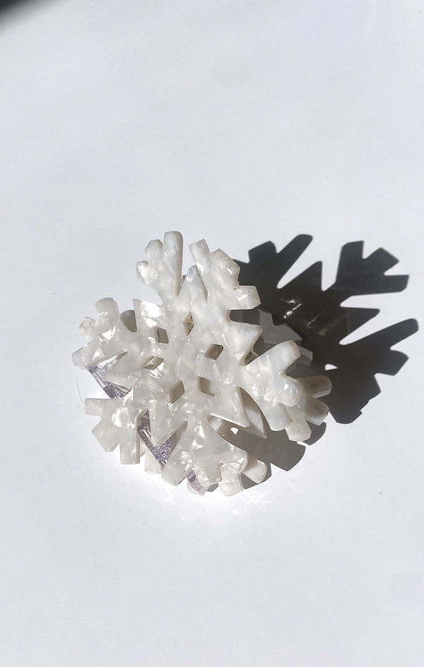 snow flake hair clip